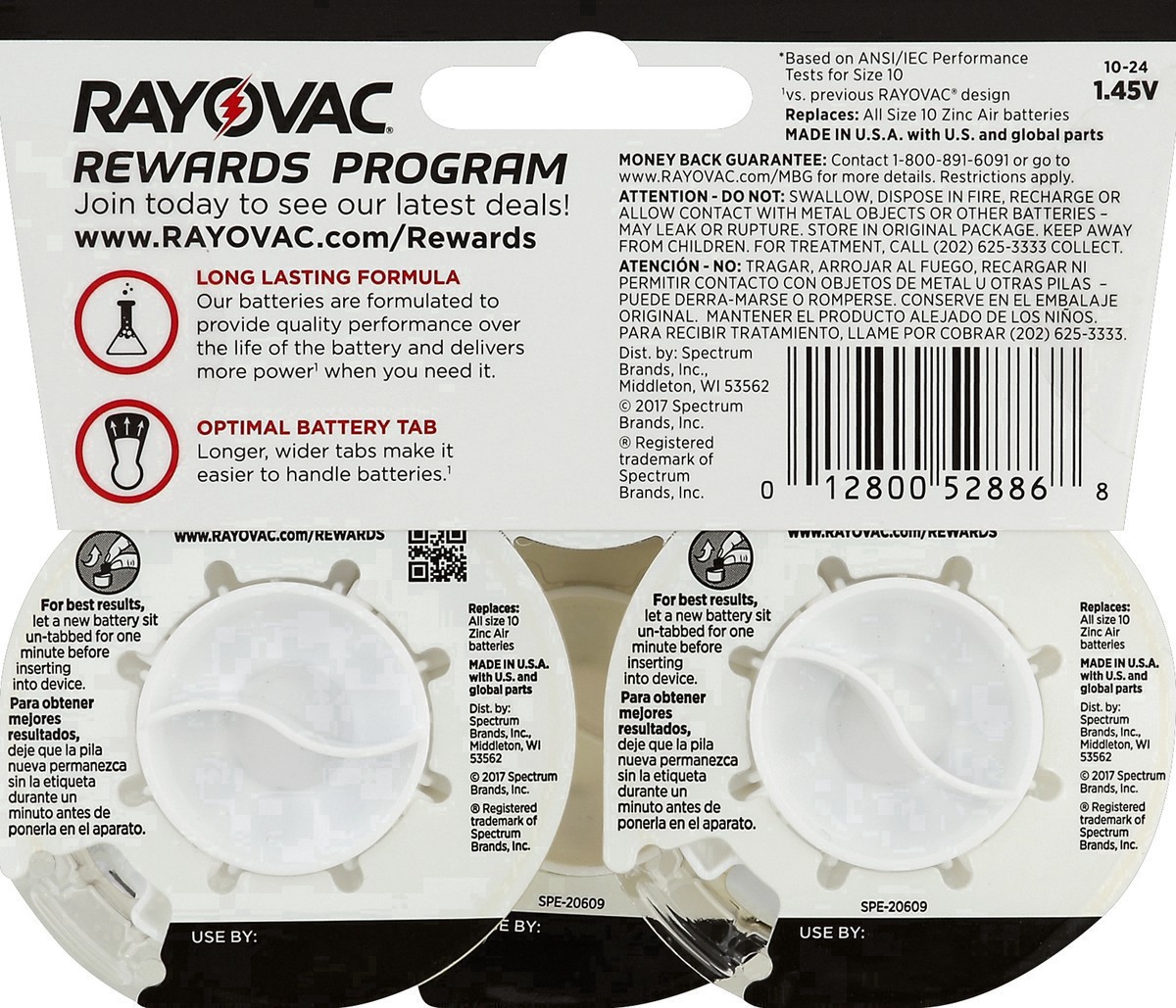slide 36 of 37, Rayovac Size 10 Hearing Aid Batteries (24 Pack), 24 ct