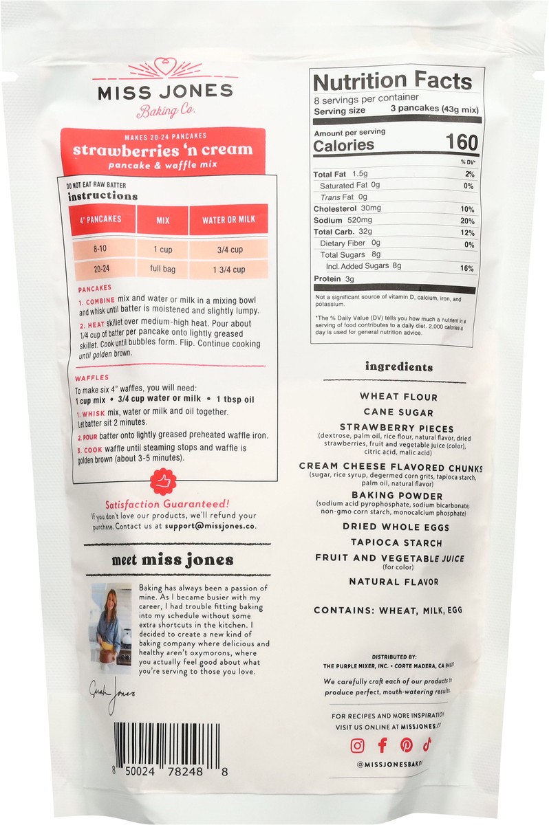 slide 7 of 14, Miss Jones Baking Co. Strawberries 'n Cream Pancake & Waffle Mix 11.9 oz, 11.9 oz