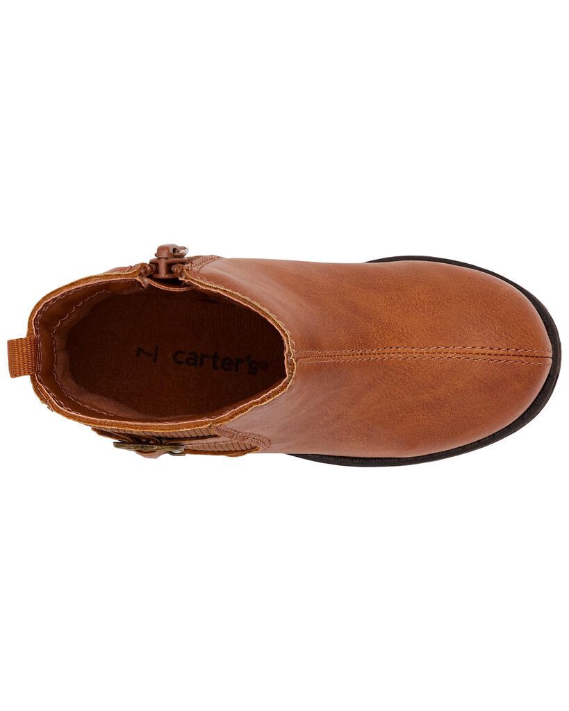 slide 5 of 6, Carter's Toddler Faux Leather Chelsea Boots Brown 10, 1 ct