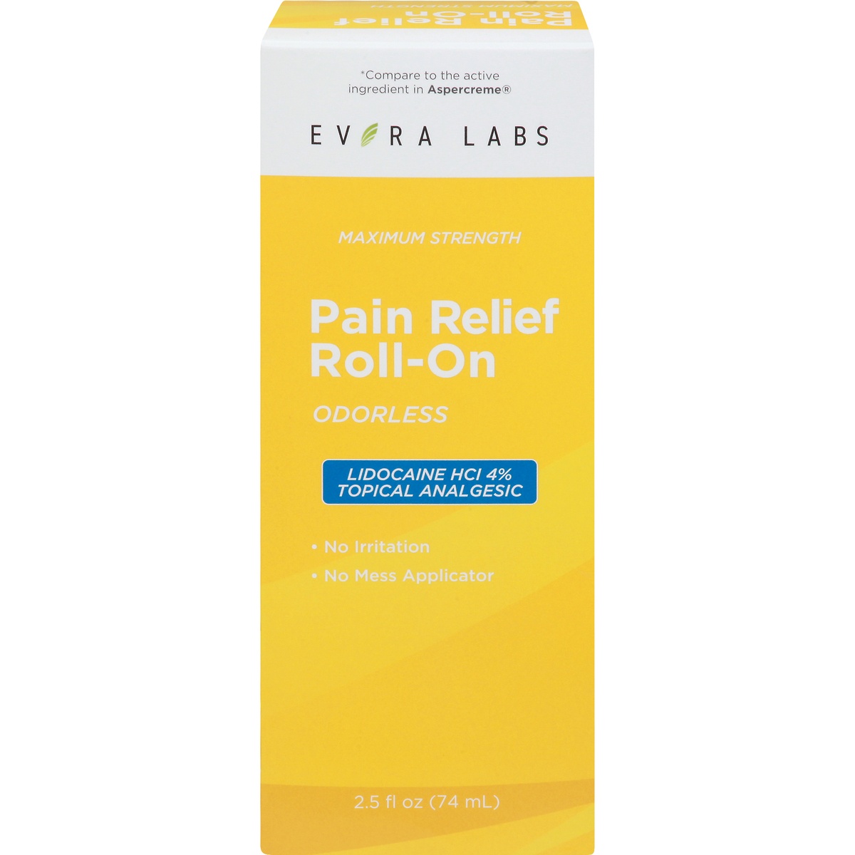 slide 1 of 1, Evora Labs Pain Relief Cream Roll On, 2.5 oz