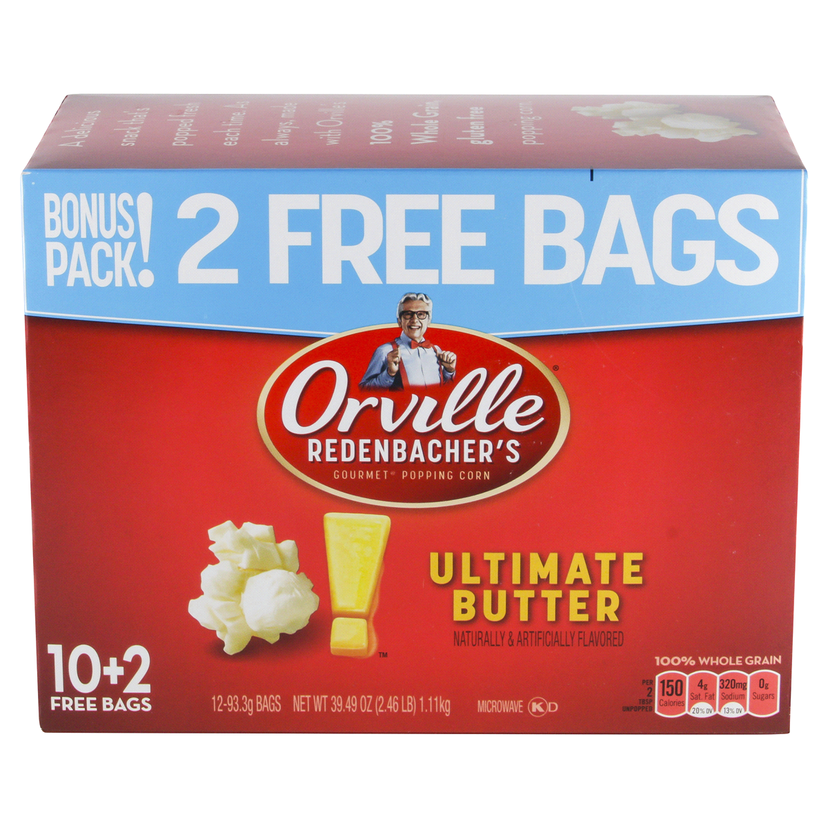 slide 4 of 6, Orville Redenbacher's Gourmet Popping Corn Ultimate Butter Classic Bag, 12 ct; 39.4 oz