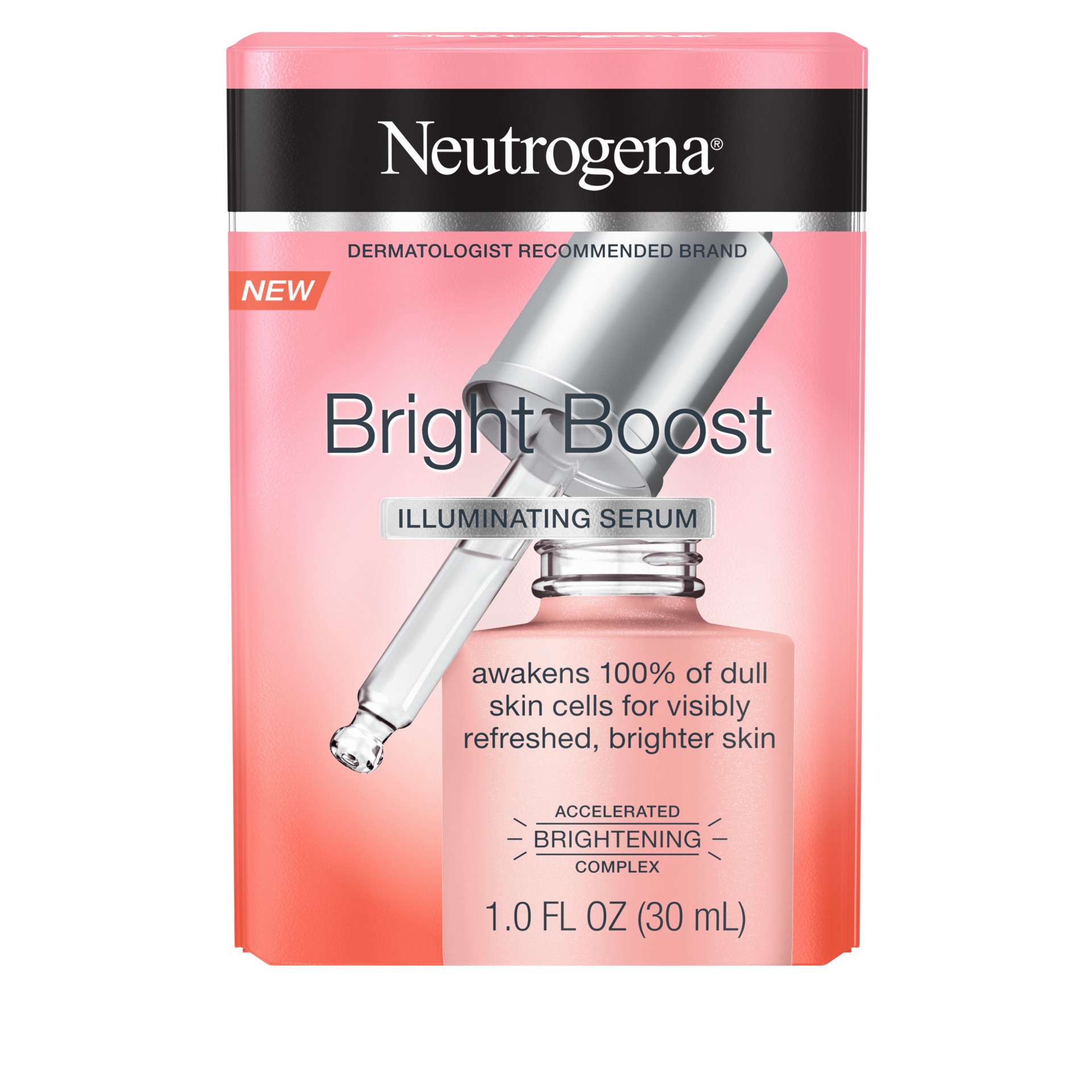 slide 4 of 9, Neutrogena Bright Boost Illuminating Serum, 1 oz