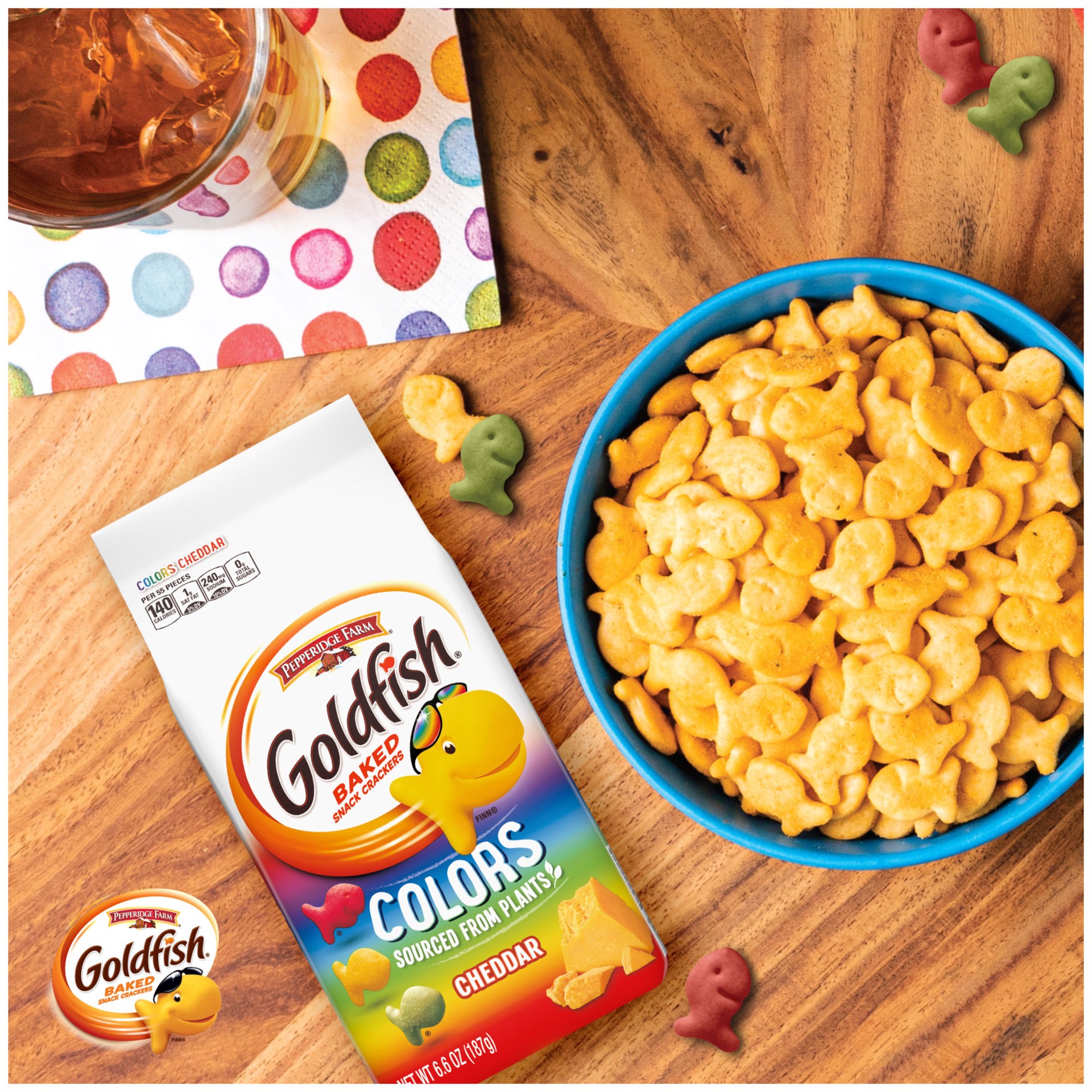 slide 6 of 9, Pepperidge Farm Goldfish Colors Cheddar Cheese Crackers, 6.6 oz Bag, 6.6 oz