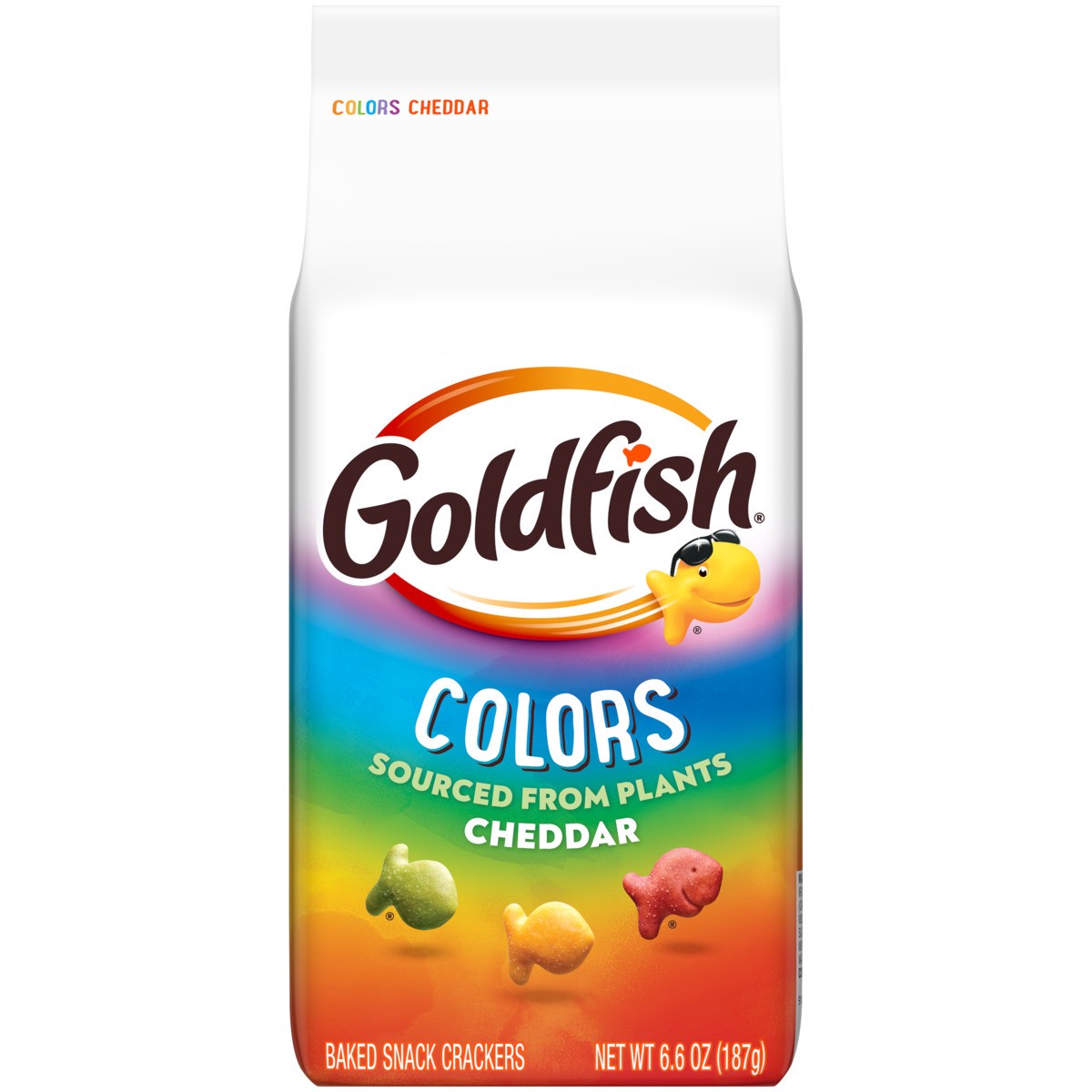 slide 1 of 9, Goldfish Colors Cheddar Baked Snack Crackers, 6.600 oz