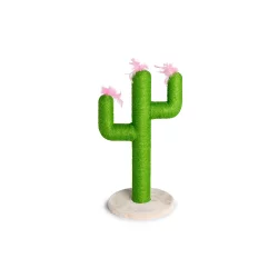 Whisker City Green Cactus Cat Scratching Post, 26-in