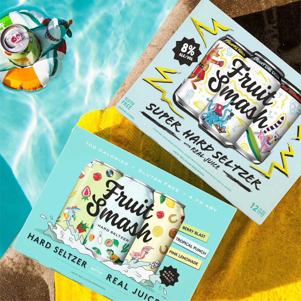 slide 2 of 8, New Belgium Fruit Smash Super Hard Seltzer, 1 ct