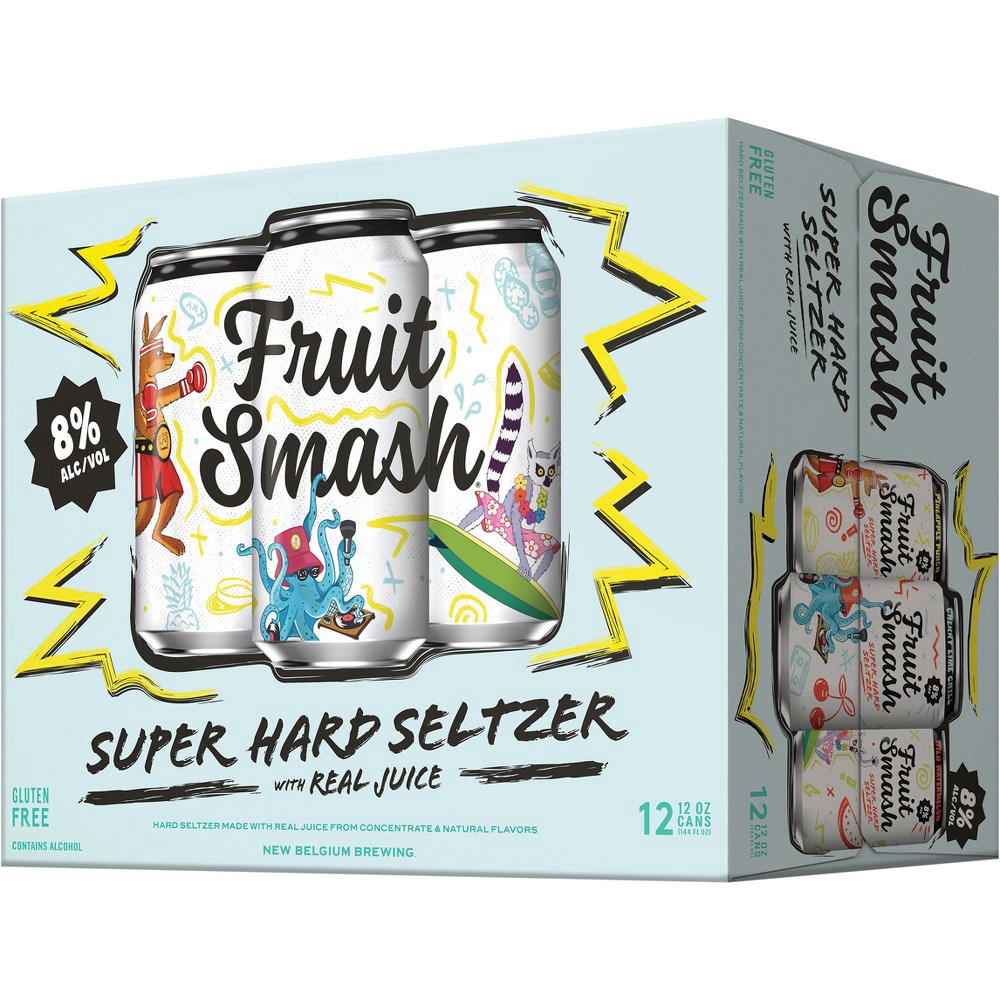 slide 5 of 8, New Belgium Fruit Smash Super Hard Seltzer, 1 ct