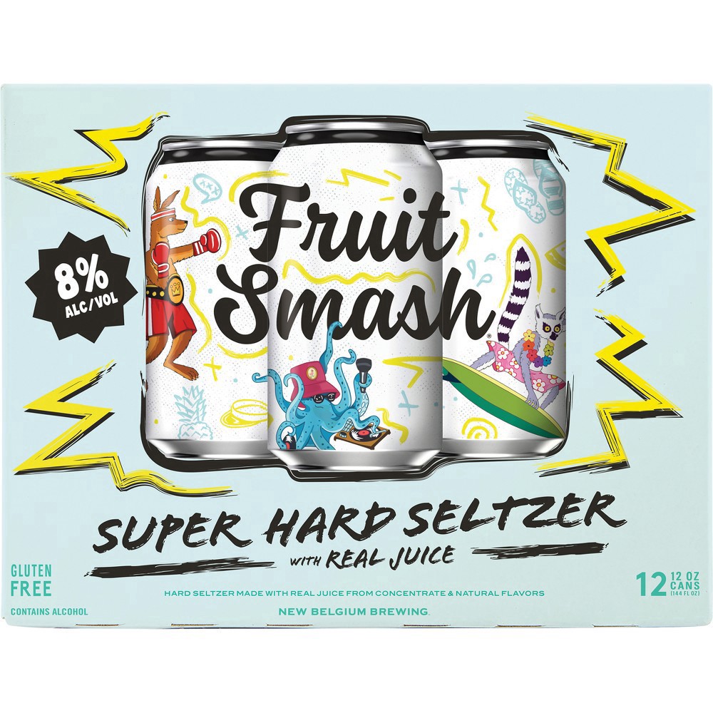 slide 3 of 8, New Belgium Fruit Smash Super Hard Seltzer, 1 ct