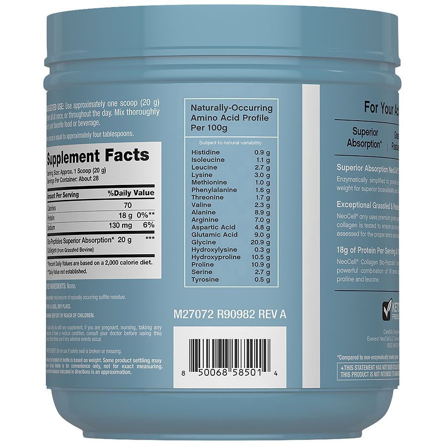 slide 3 of 3, NeoCell Collagen Bio-Peptides Protein 20 Oz Jar, 20 oz