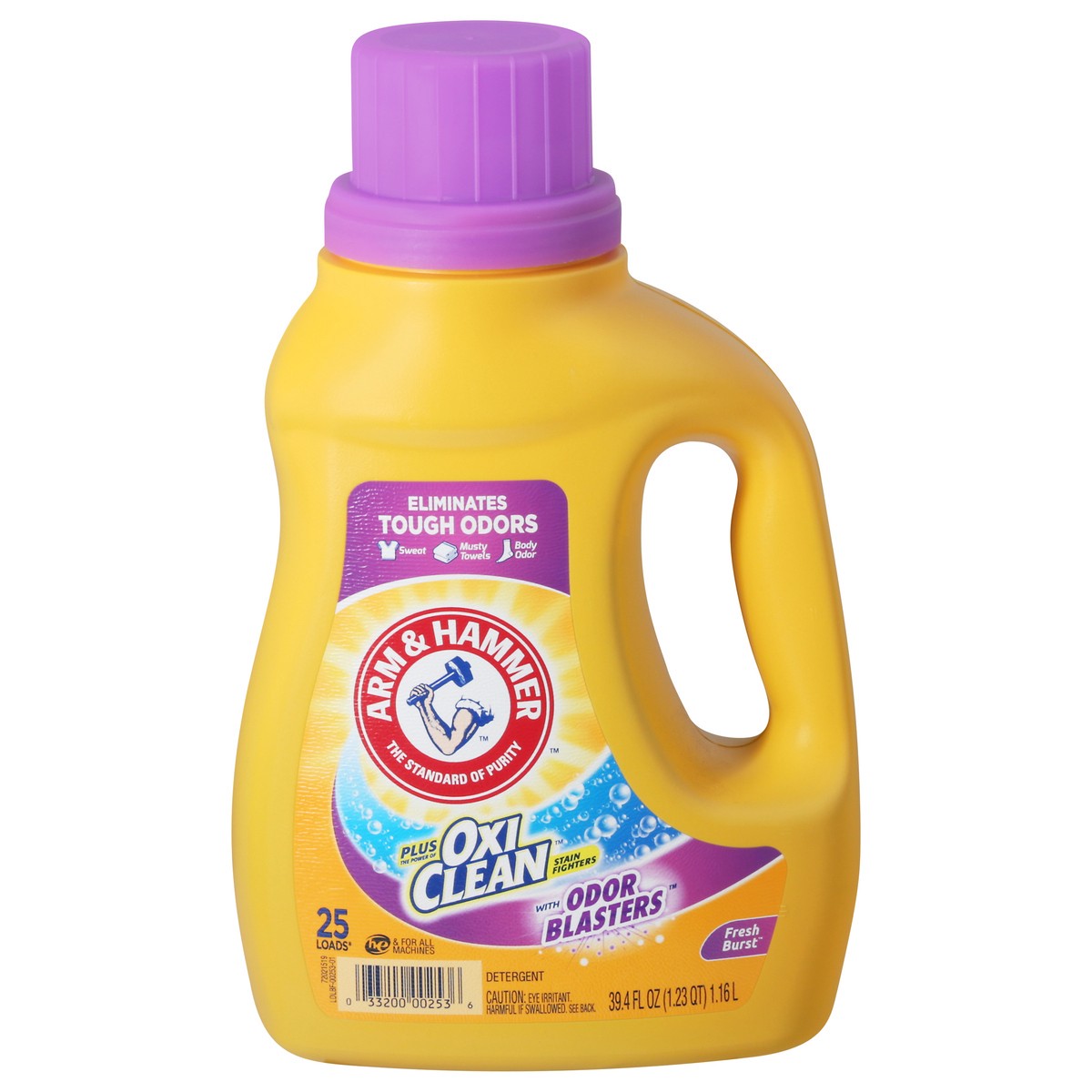 slide 1 of 1, ARM & HAMMER Plus OxiClean Stain Fighters Fresh Burst Detergent with Odor Blasters 39.4 fl oz, 39.4 oz
