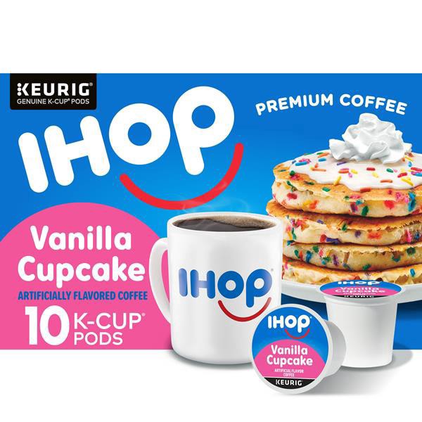 slide 1 of 1, IHOP Vanilla Cupcake Artificially Flavored Keurig K-Cup Coffee Pods- 3.4 oz, 3.4 oz