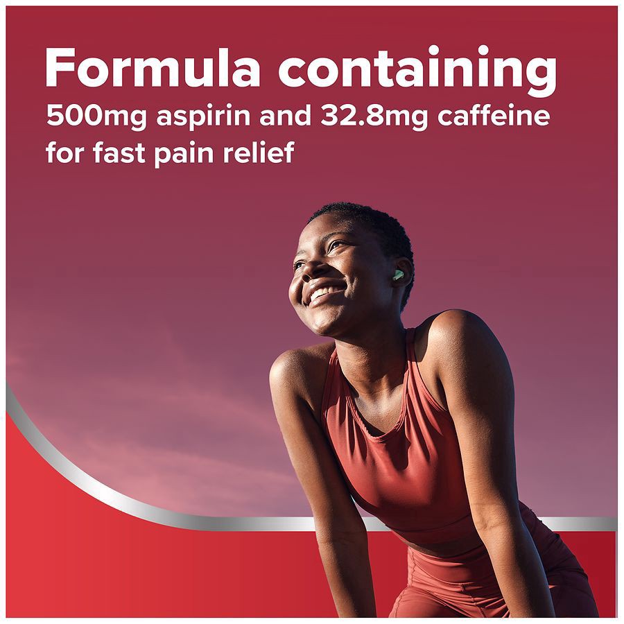 slide 3 of 5, Bayer Aspirin Plus Caffeine Pain Medicine for Adults, 24 ct