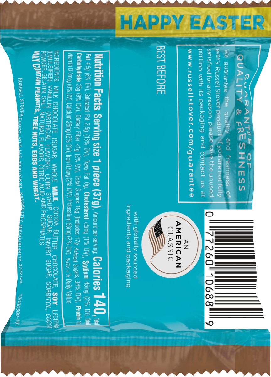 slide 10 of 11, RUSSELL STOVER Easter Chocolate Marshmallow Milk Chocolate Easter Egg- 1.3 oz, 1.3 oz