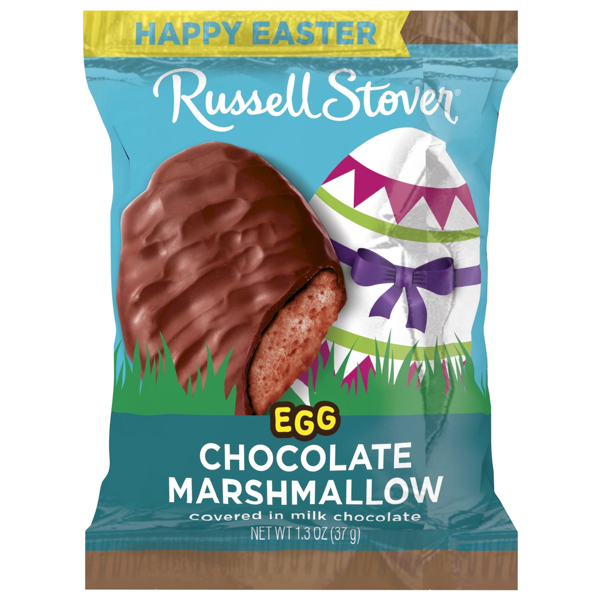 slide 1 of 11, RUSSELL STOVER Easter Chocolate Marshmallow Milk Chocolate Easter Egg- 1.3 oz, 1.3 oz