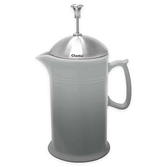 slide 1 of 1, Chantal Ceramic French Press - Gray, 28 oz