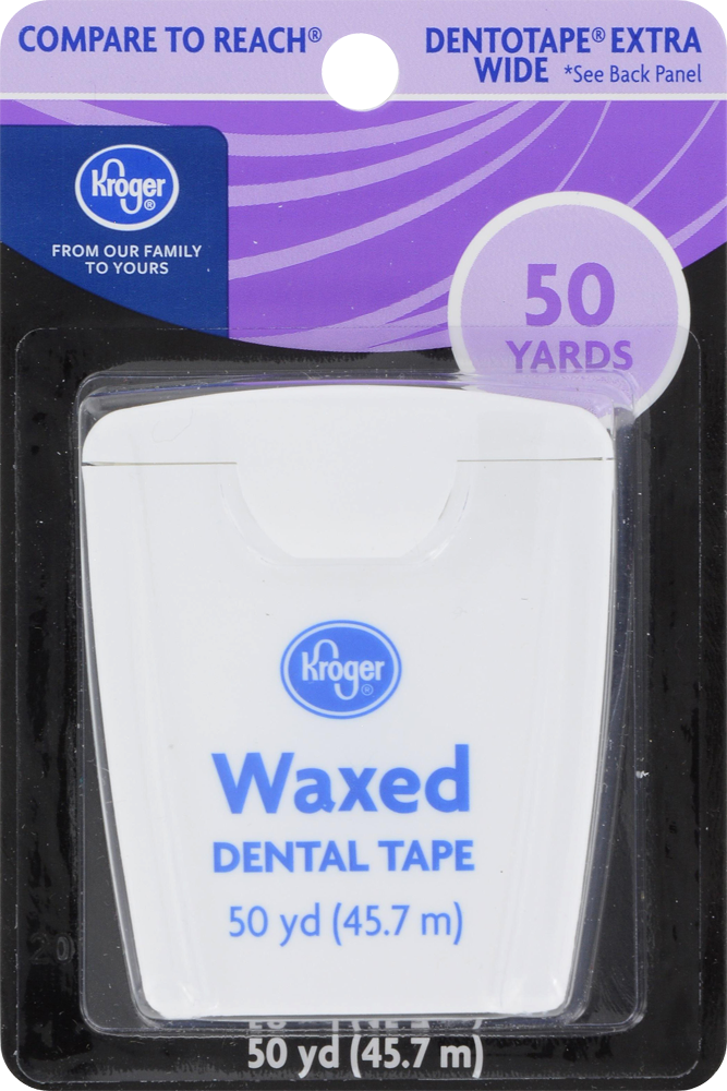 slide 1 of 1, Kroger Waxed Dental Tape, 50 yd
