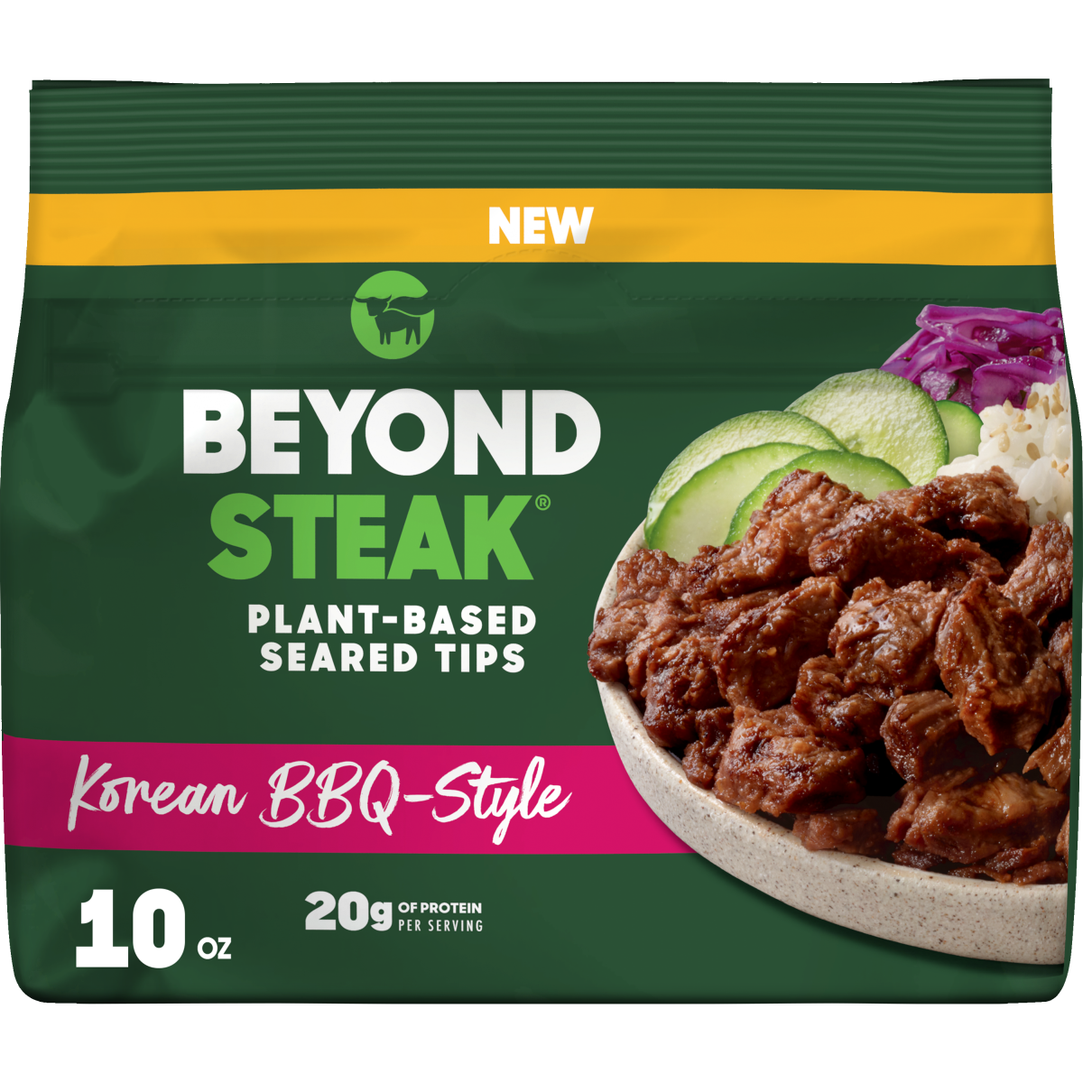 slide 1 of 2, Beyond Steak Korean Bbq Style - 10 OZ, 10 oz