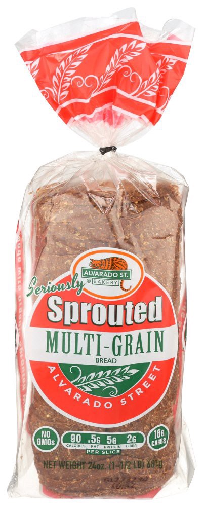 slide 1 of 9, Alvarado St. Bakery Sprouted Wheat Multigrain Bread, 24 oz