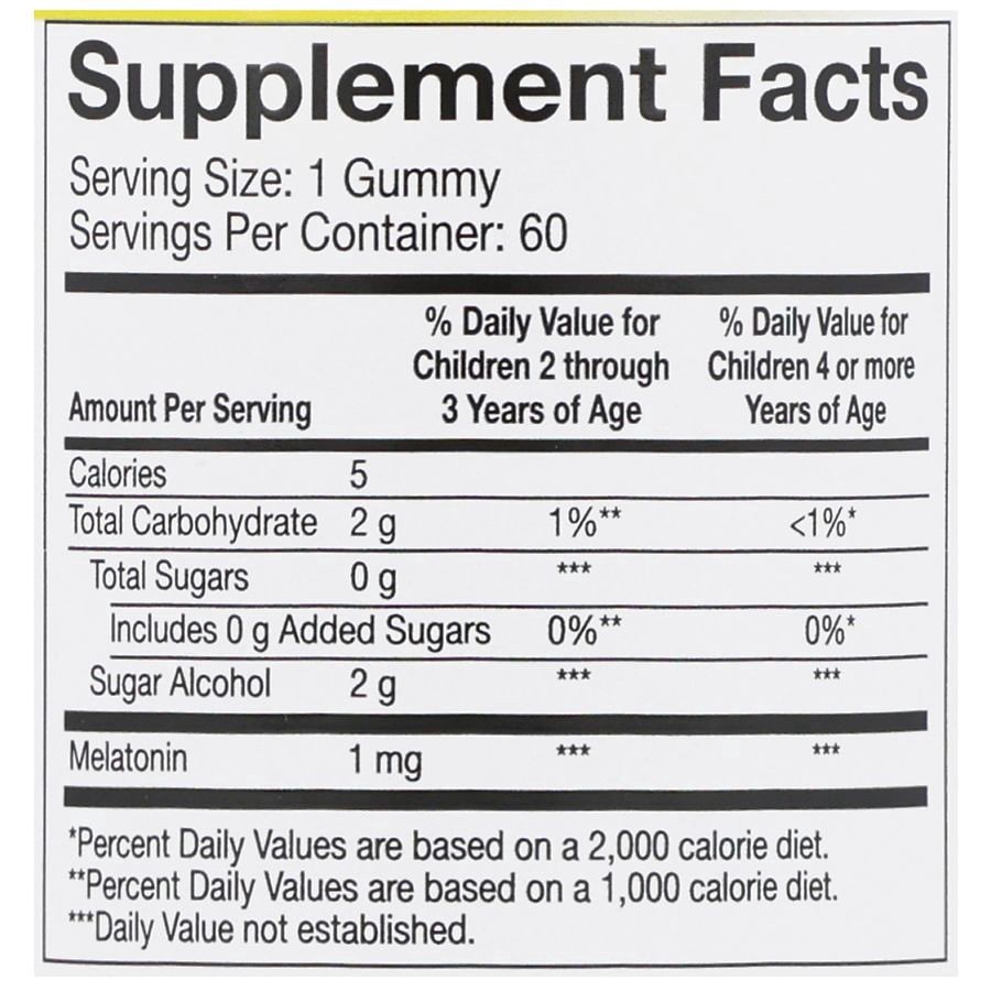 slide 3 of 5, Walgreens Free & Pure Kids Zero Sugar Melatonin 1 mg Gummies Blackberry & Raspberry, 60 ct