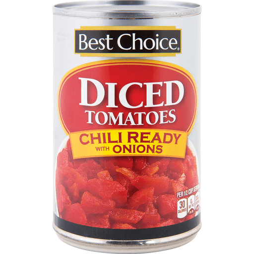 slide 1 of 1, Best Choice Diced Tomatoes Chili Ready With Onions, 14.5 oz