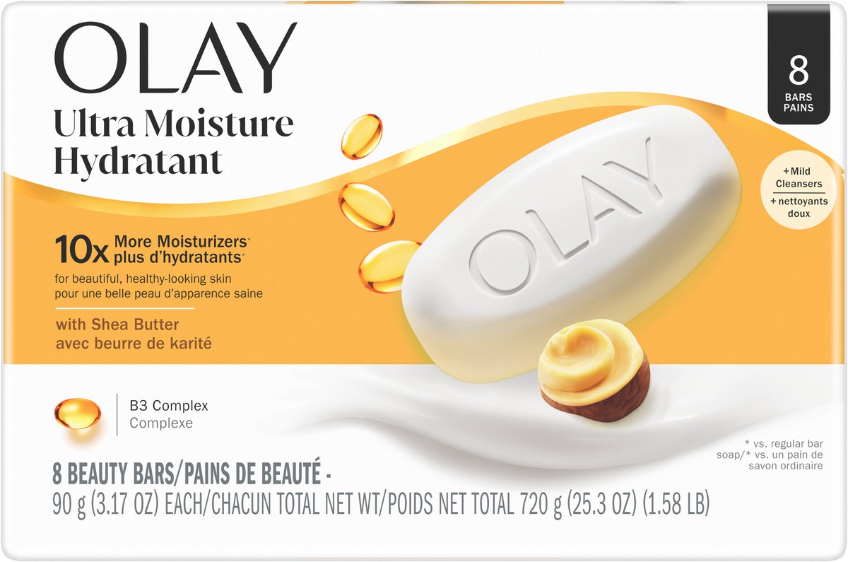 slide 2 of 7, Olay Bar Um Shea 3.17Oz 8Ct, 8 ct