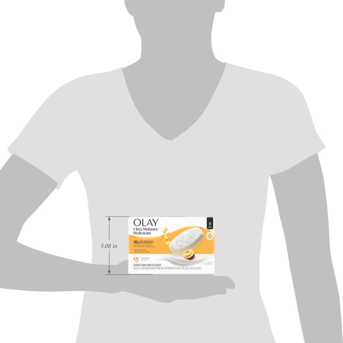 slide 5 of 7, Olay Bar Um Shea 3.17Oz 8Ct, 8 ct