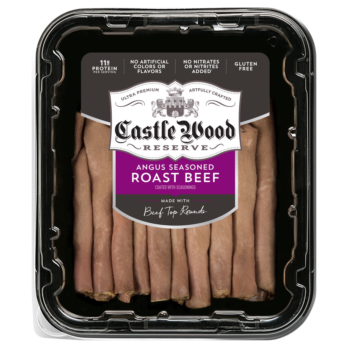 slide 1 of 1, Castle Wood Reserve Angus Seasoned Roast Beef, 16 oz