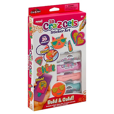 slide 1 of 1, Cra-Z-Art 3D Cra-Z-Gels Sticker Art Kit, 1 ct