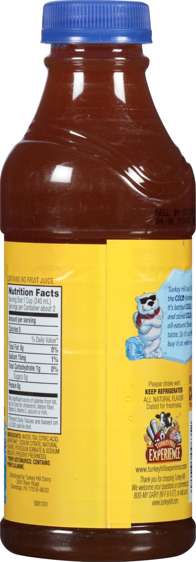 slide 2 of 6, Turkey Hill Diet Iced Tea 18.5 fl oz,