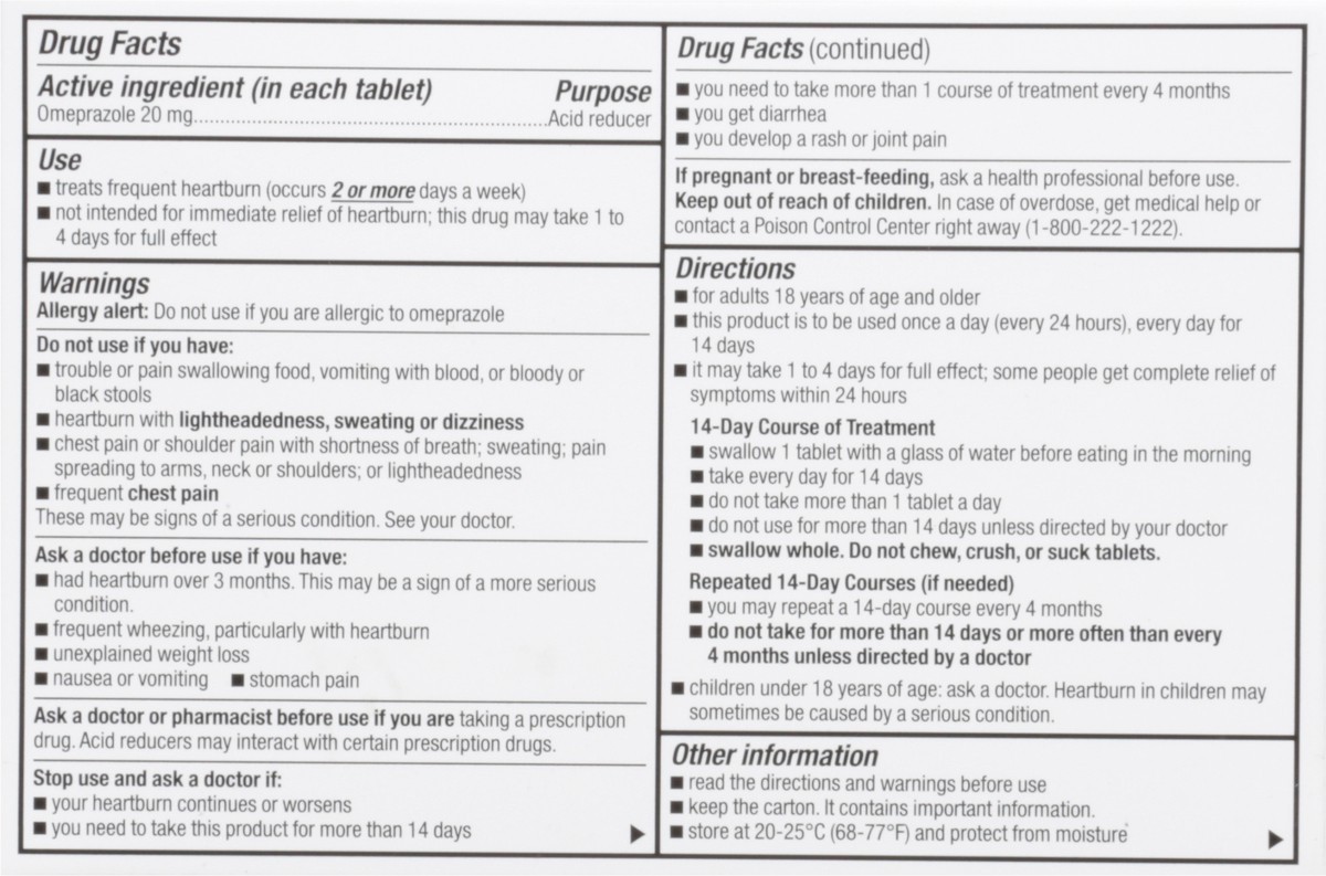 slide 5 of 9, TopCare Acid Relief Omeprazole, Delay Release Tablets-Topcare, 42 ct