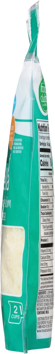 slide 3 of 9, Food Club Part-Skim Low-Moisture Mozzarella Finely Shredded Cheese 8 oz, 8 oz