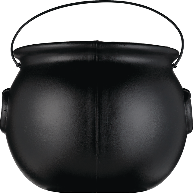 slide 1 of 1, SPOOKY VILLAGE 8 Inch Black Cauldron, 1 ct