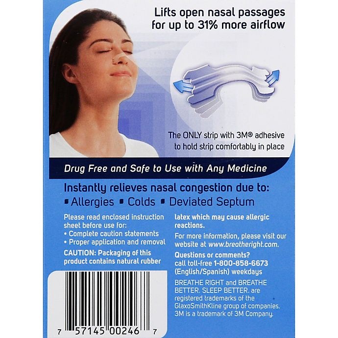 slide 2 of 2, Breathe Right Clear Large Nasal Strips, 30 ct