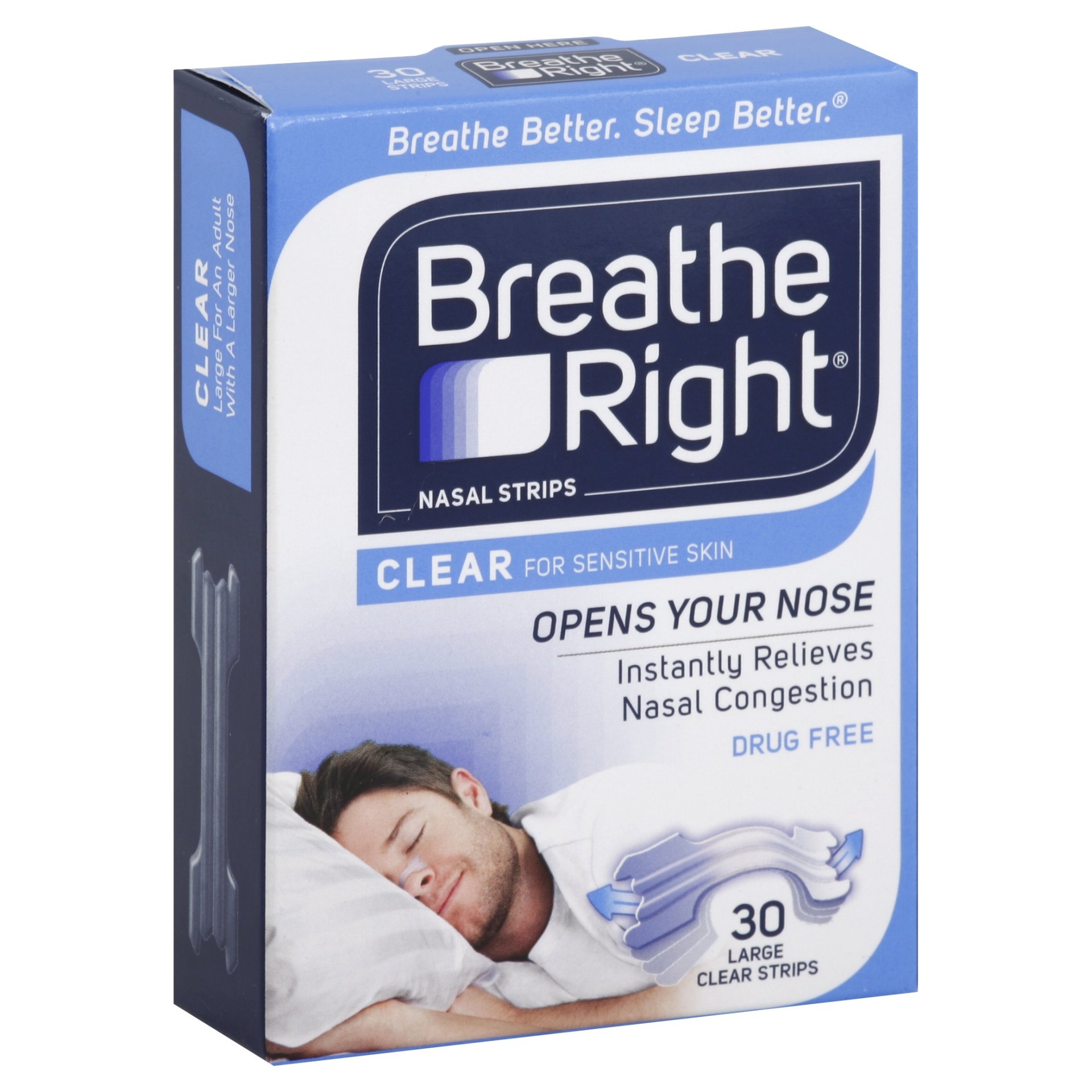 Breathe Right Clear Large Nasal Strips 30 ct | Shipt