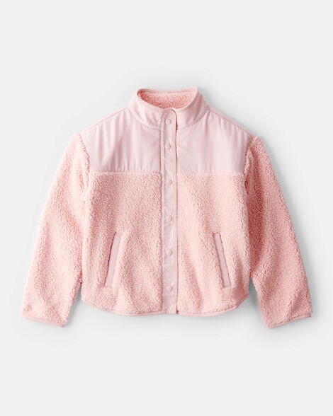 slide 1 of 2, Carter's Carters Girls Long-Sleeve Sherpa Jacket - Pink Pink 4, 1 ct