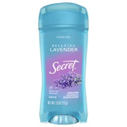 Secret Fresh Clear Gel Antiperspirant and Deodorant for Women, Relaxing Refreshing Lavender, 2.6 oz