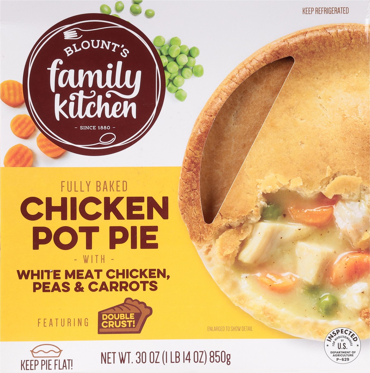 slide 5 of 13, Blount's Family Kitchen Fully Baked Chicken Pot Pie 30 oz, 30 oz