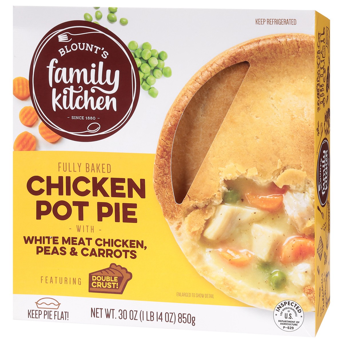 slide 13 of 13, Blount's Family Kitchen Fully Baked Chicken Pot Pie 30 oz, 30 oz