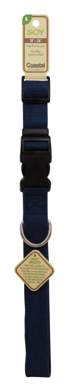 slide 1 of 6, Coastal Pet Products Soy Fiber Indigo Adjustable Large Dog Collar, 26 in