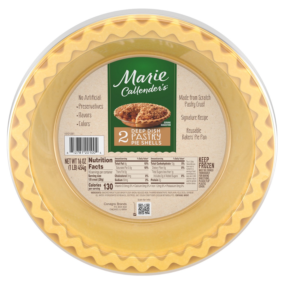 slide 1 of 5, Marie Callender's Pastry Pie Shells, Frozen Pie Crust, 16 oz., 2 Count, 16 oz