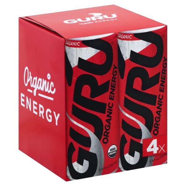 slide 1 of 1, Guru Energy Drink 4 ea, 33.6 fl oz