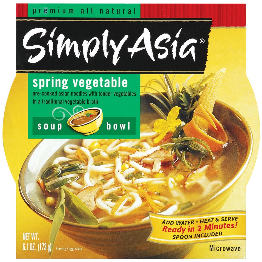 slide 1 of 6, Simply Asia Spring Vegetable Soup Bowl, 6.1 oz