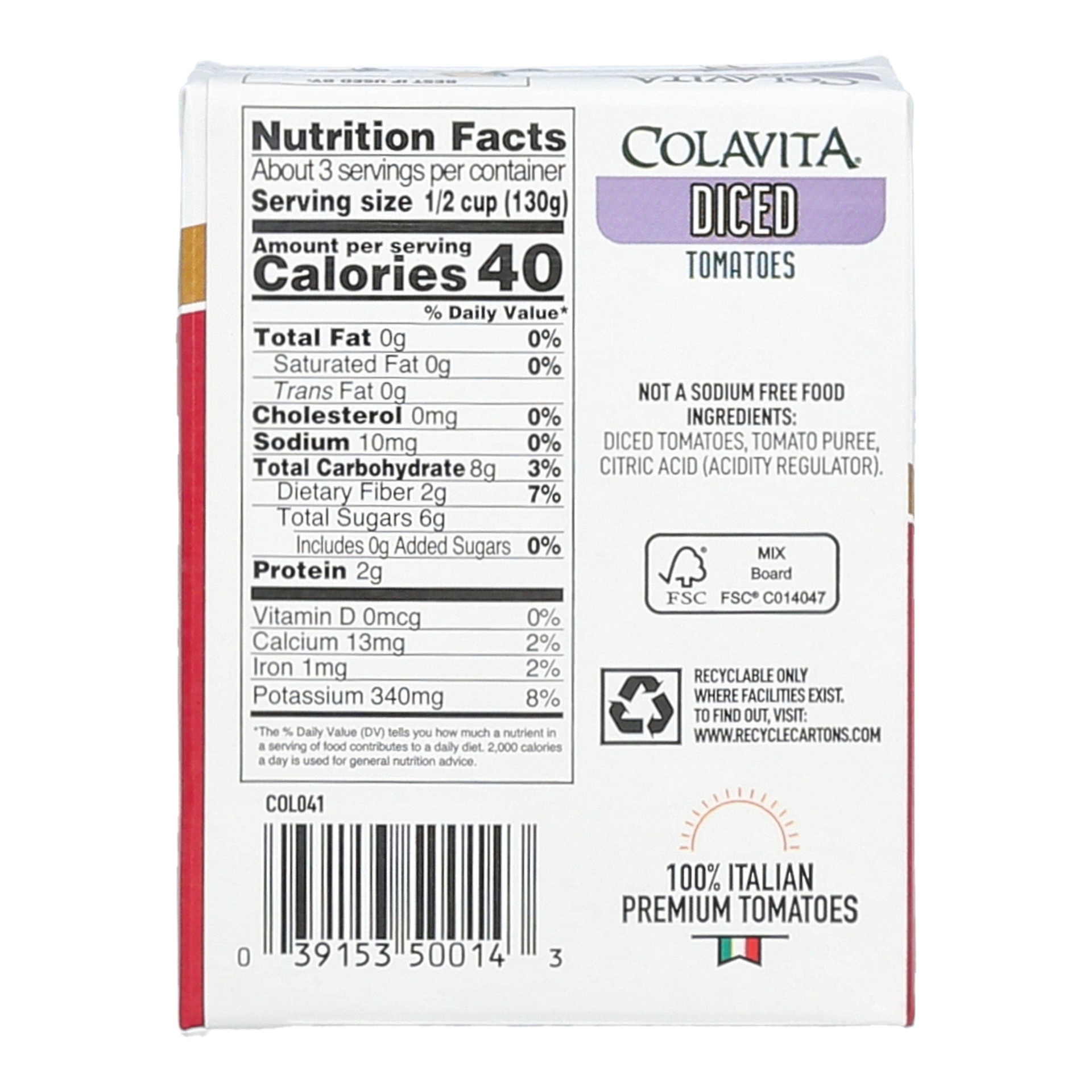 slide 3 of 5, Colavita Diced Tomatoes, 13.76 oz