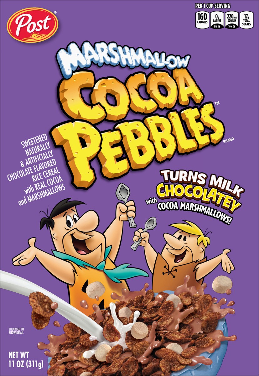 slide 3 of 9, Cocoa Pebbles Marshmallow Rice Cereals 11 oz, 11 oz