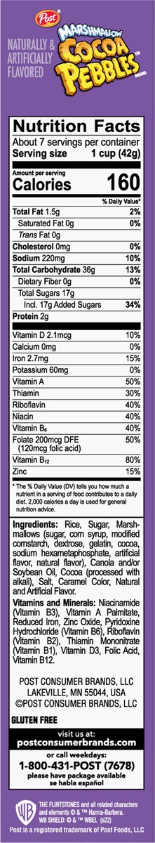 slide 4 of 9, Cocoa Pebbles Marshmallow Rice Cereals 11 oz, 11 oz