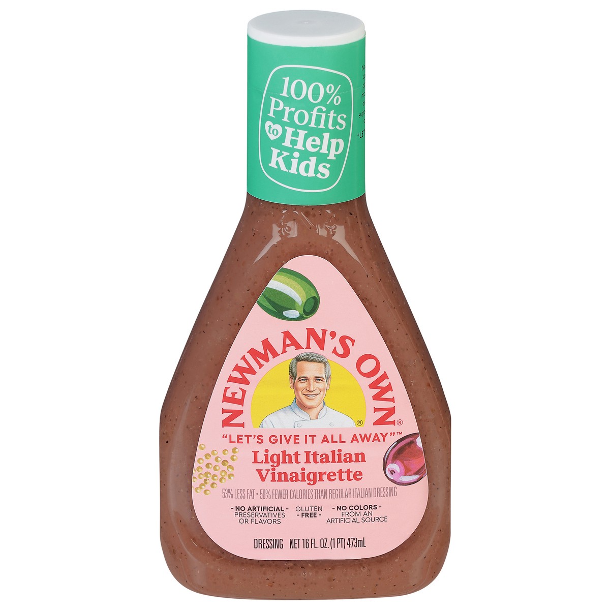 slide 1 of 9, Newman's Own Light Italian Vinaigrette Dressing 16 fl oz, 16 fl oz