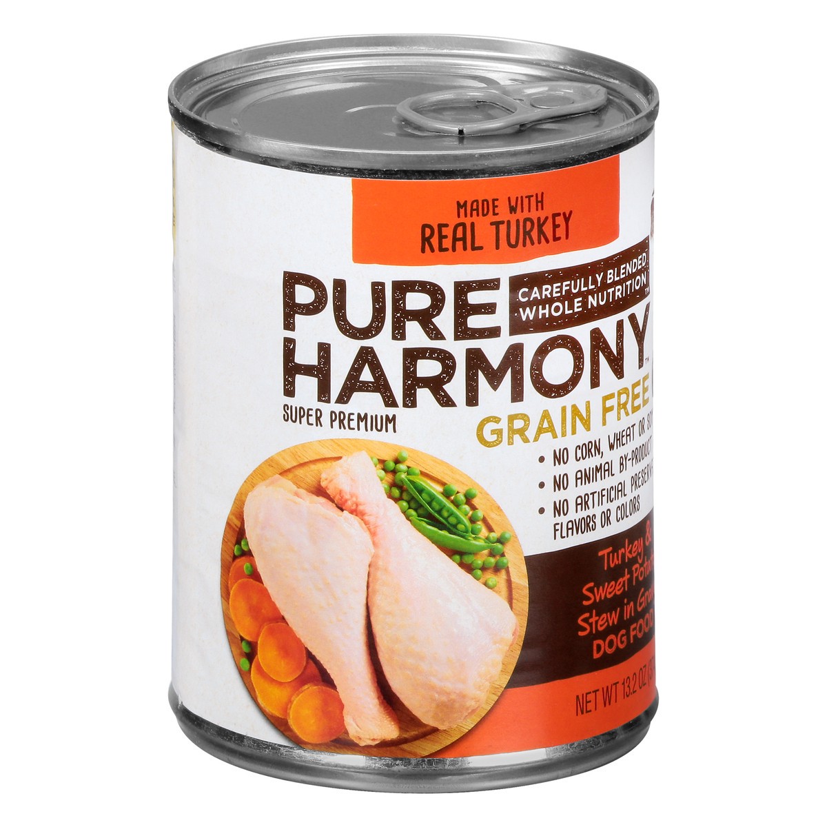 slide 4 of 9, Pure Harmony Grain Free Super Premium Turkey & Sweet Potato Stew in Gravy Dog Food 13.2 oz, 13.2 oz