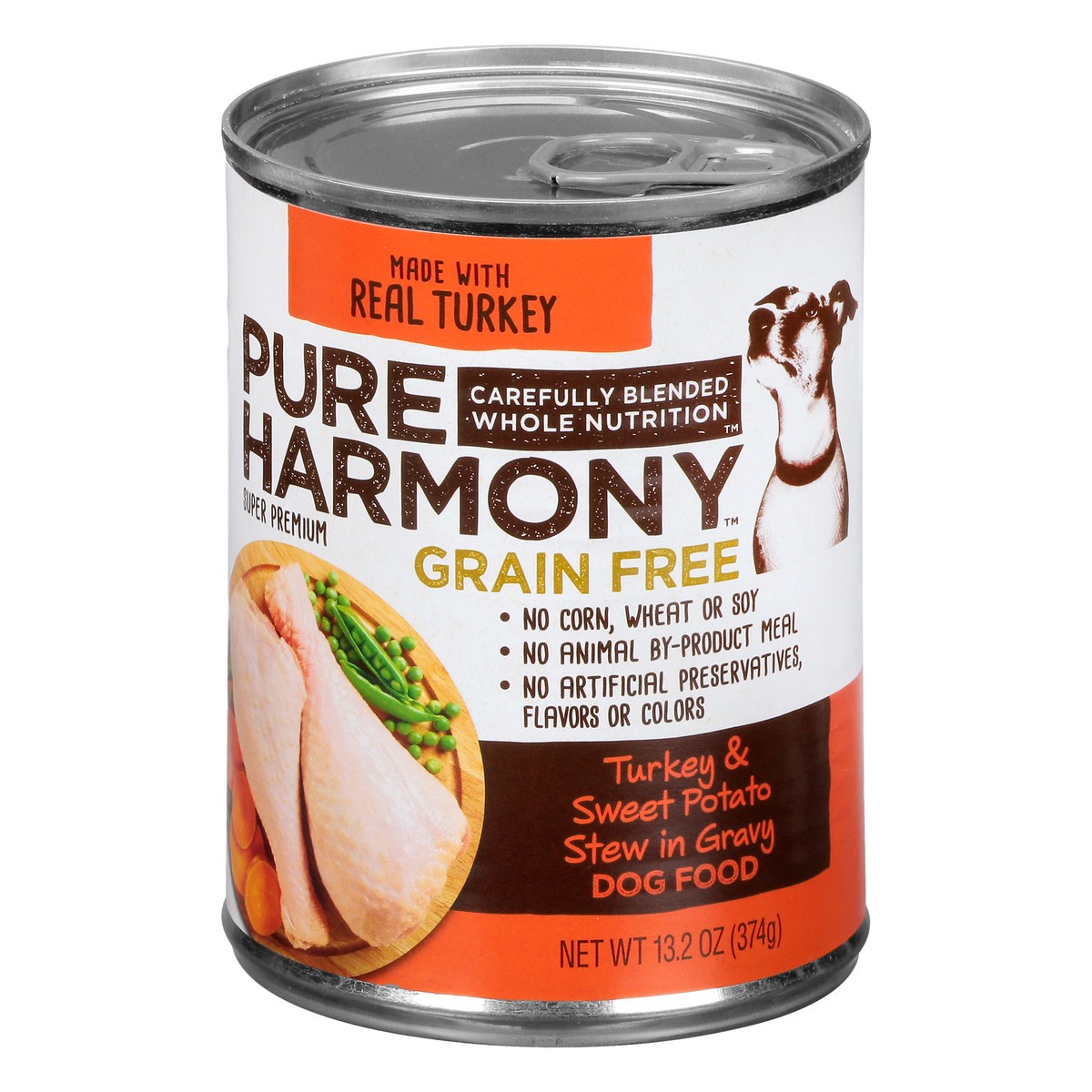 slide 9 of 9, Pure Harmony Grain Free Super Premium Turkey & Sweet Potato Stew in Gravy Dog Food 13.2 oz, 13.2 oz