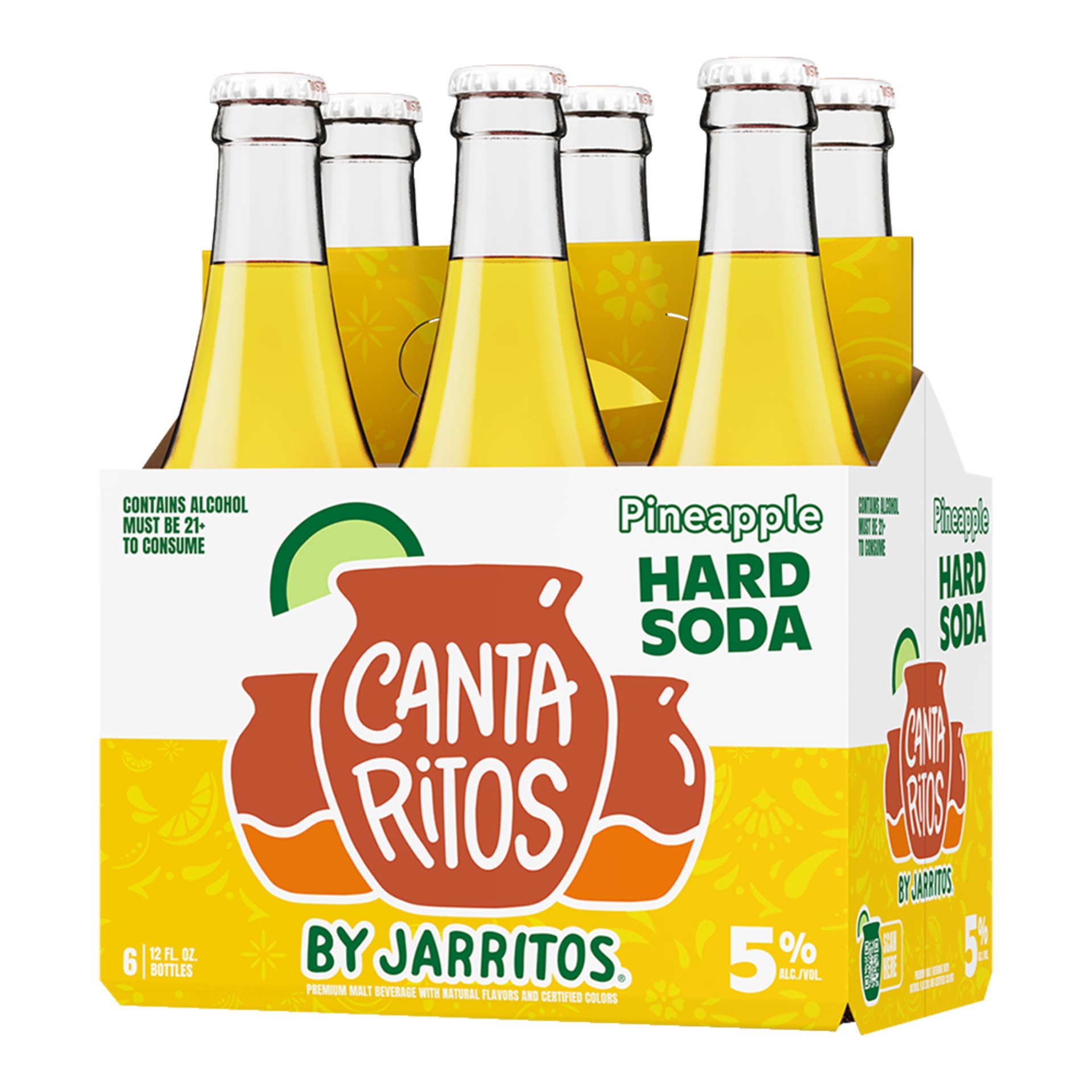 slide 3 of 3, Cantaritos Pineapple Hard Soda 6 - 12 fl oz Bottles, 72 fl oz