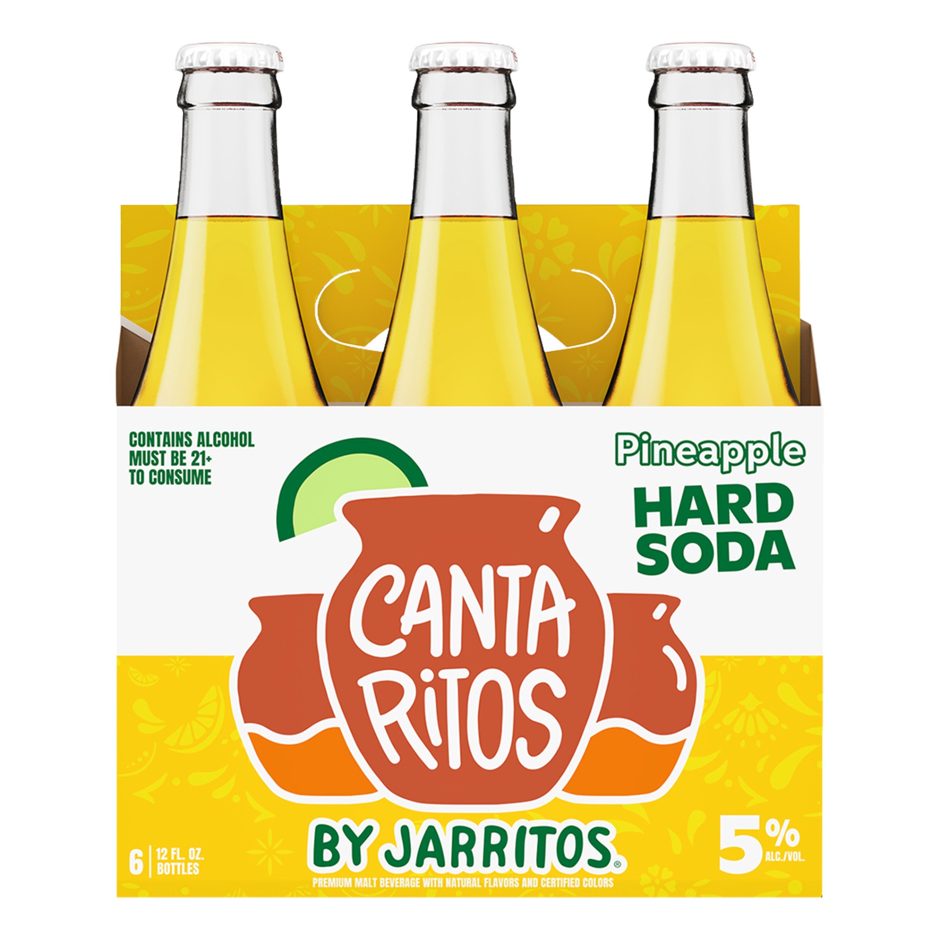 slide 2 of 3, Cantaritos Pineapple Hard Soda 6 - 12 fl oz Bottles, 72 fl oz